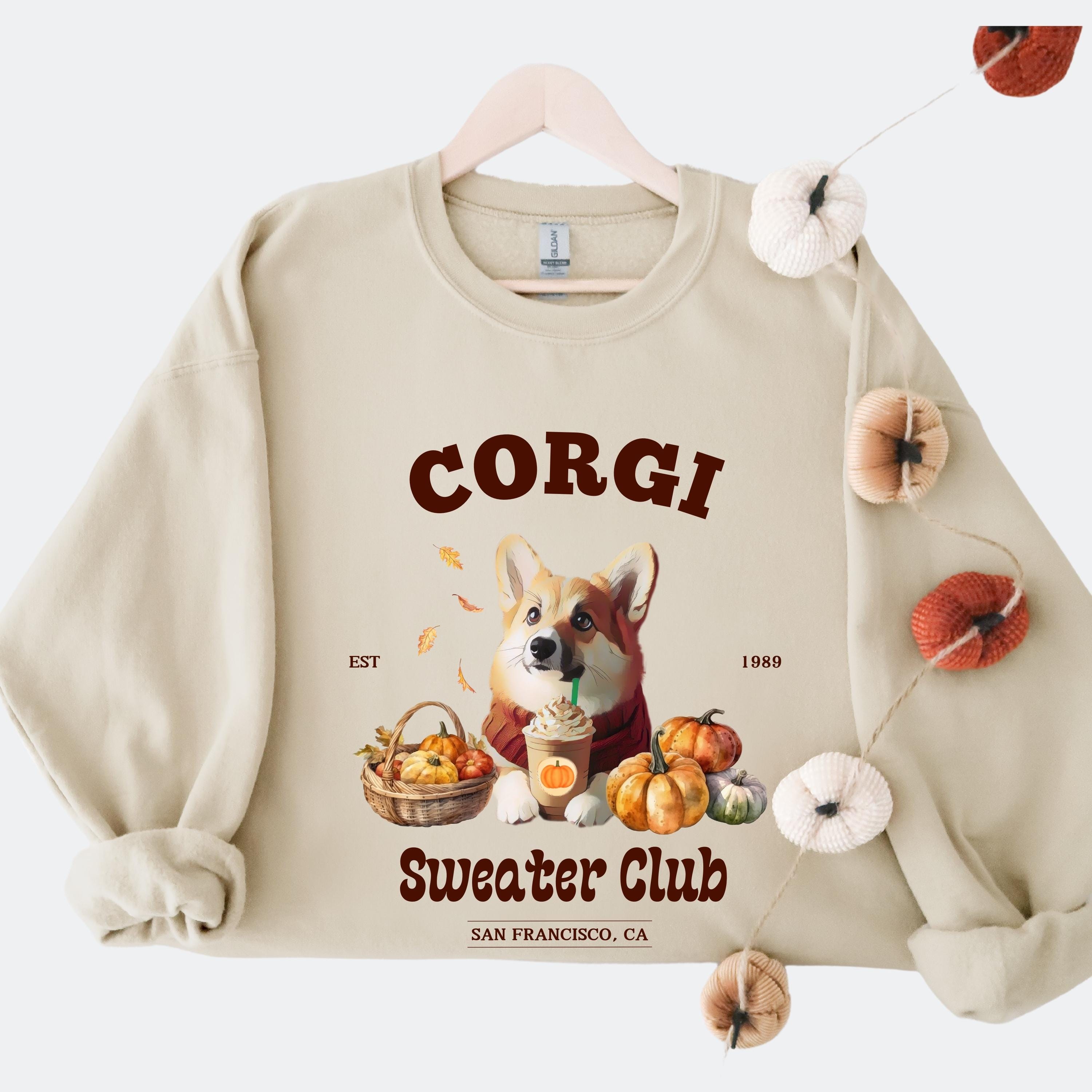 トップス CORGI Saddle Shoulder Crew-neck Sweater CORGI Saddle Shoulder Crew-neck Sweater Corgi Sweatshirt - Etsy