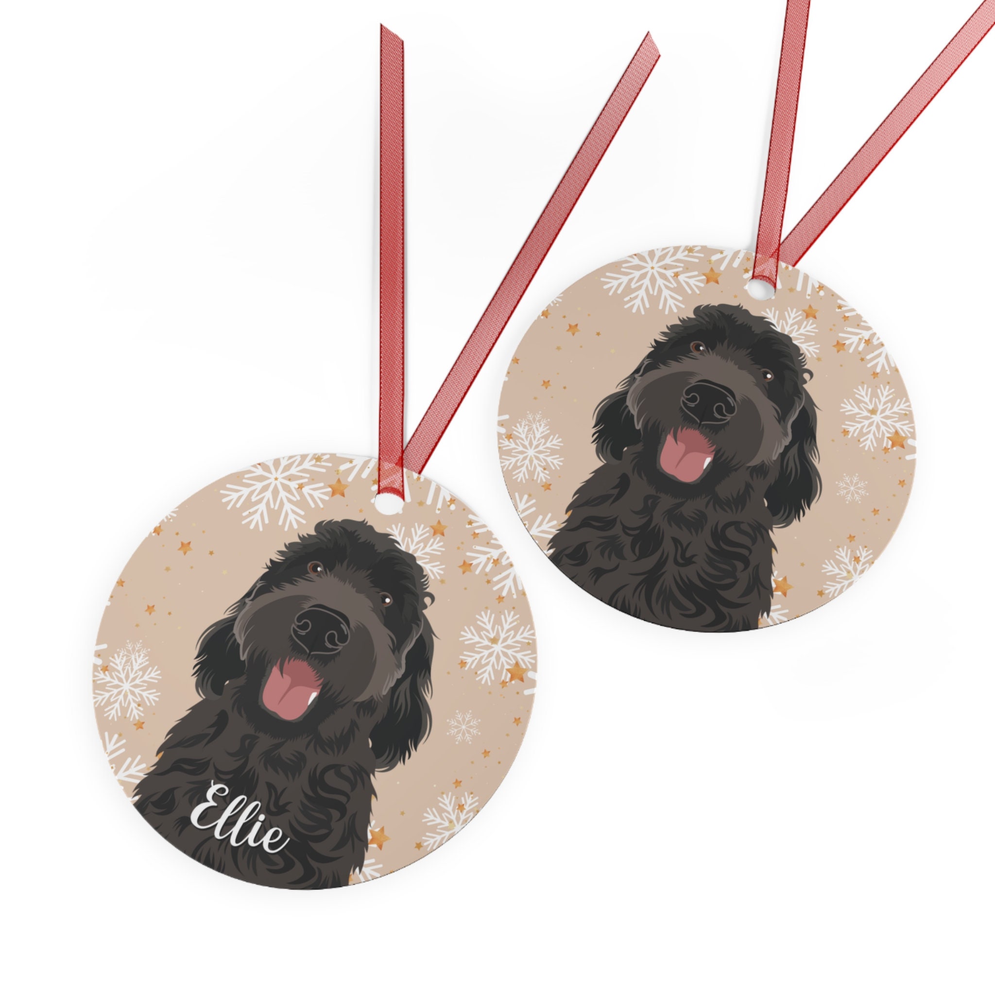 Black Goldendoodle Ornament Dog Holiday Decor Metal - Etsy