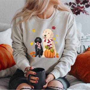 Pumpkin Goldendoodle Fall Sweatshirt, Crewneck Sweatshirt, Golden Doodle Halloween Shirt, Life is Golden, Labradoodle, Dog Mom Sweatshirt