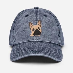 Embroidered French Bulldog Hat, love french dog gift, frenchie dad hat, frenchie mom hat, cream frenchie owner gift, summer french puppy hat
