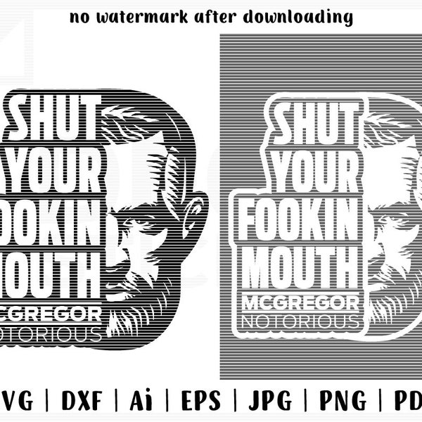 SVG File, Conor McGregor, McGregor Decal, McGregor Sticker, Notorious Decal, Vinyl Sticker, Vinyl Decal, Sport Decal, Mcgregor Sticker