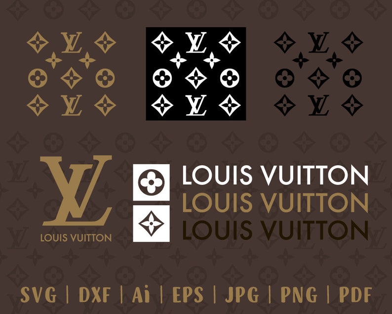 LV Seamless Pattern SVG, Louis Vuitton Seamless Pattern PNG