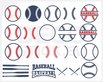 SVG File, Baseball SVG Cut Files, Baseball Monogram, Silhouette, Softball SVG Files, Softball Silhouette Cricut, Softball Baseball Vector