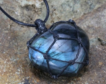 Dragons Heart Stone | Natural Stone Necklace | Aura Protection Necklace | Dragons Heart Stone  |Labradorite Necklace Stone | Pick Your Stone