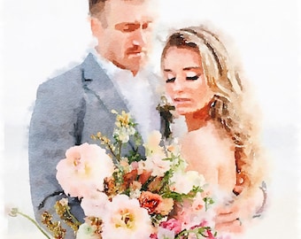 Custom Watercolor Painting From Photo, Photo to Art, Personalized Art, Picture to Painting, Gift for Mom, Watercolor Art, Custom Art