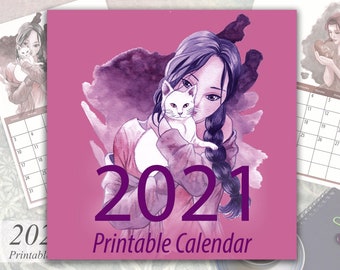 12 pg 8"x11" Anime Wall Calendar 2021 AMERICAN MC'GEES ALICE Manga Art A3-8166 