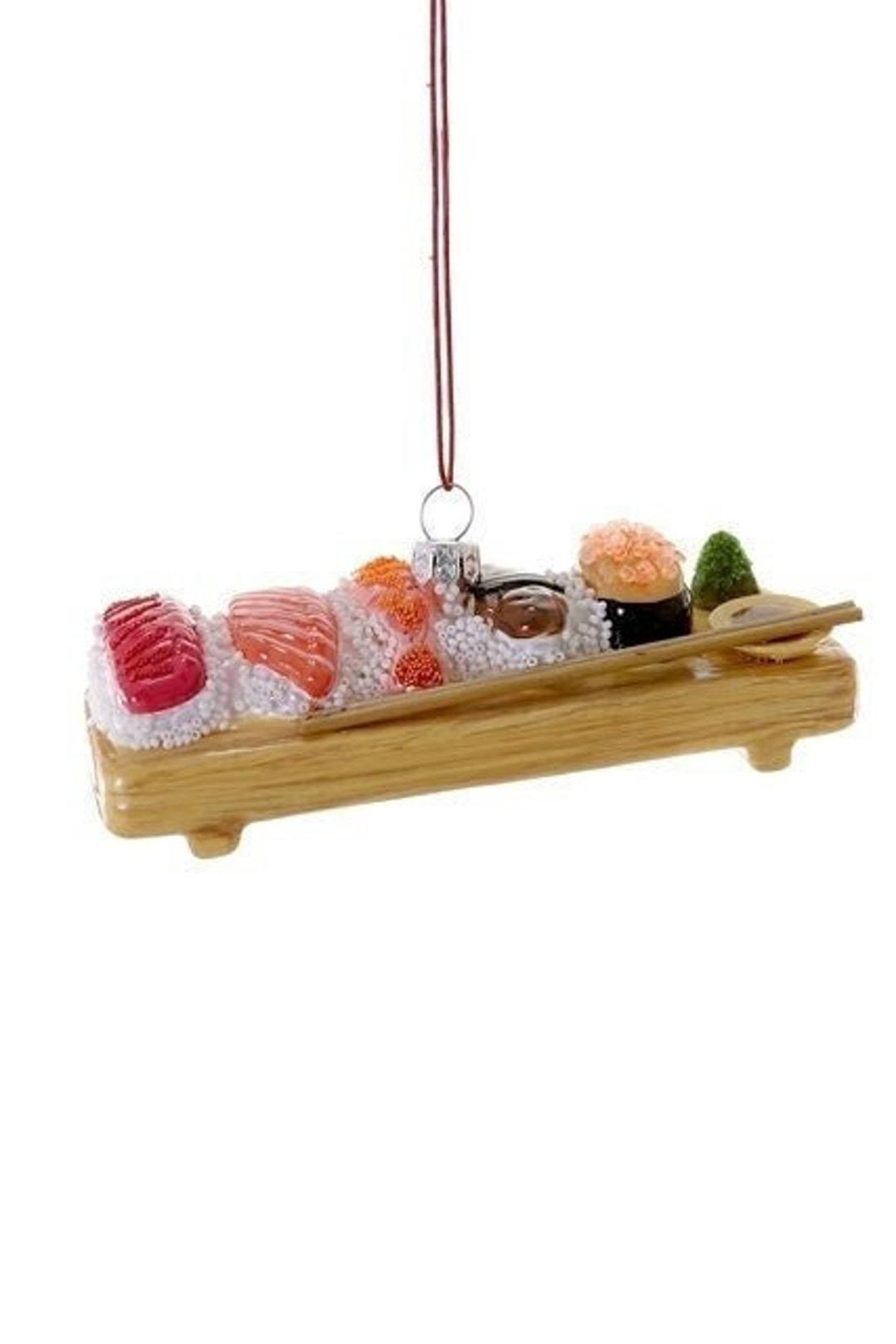Deluxe Sushi Sashimi Board Glass Christmas Ornament Etsy