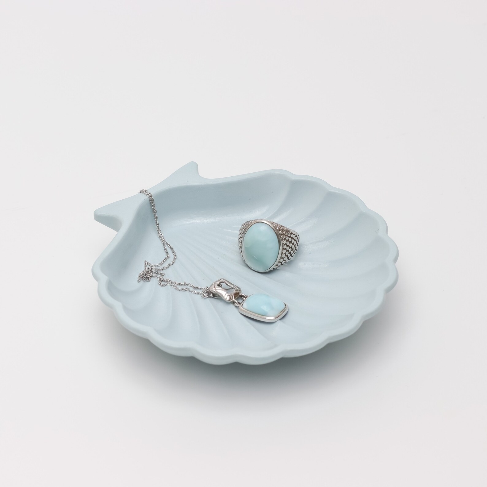 Shell trinket tray for jewelry Concrete Shell Tray Trinket Etsy