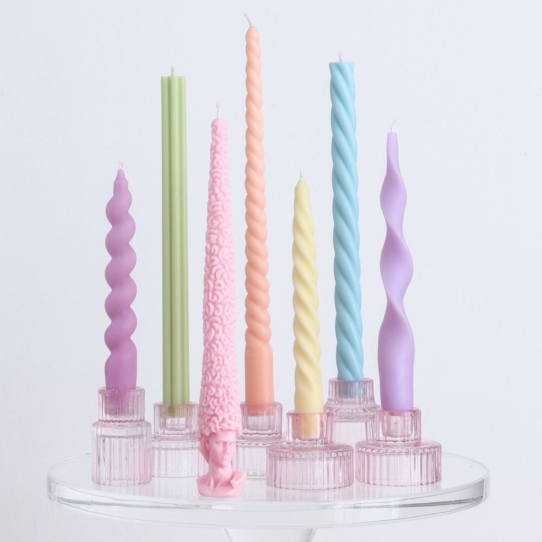 Assorted Taper Candles, Pastel Home Decor Etsy