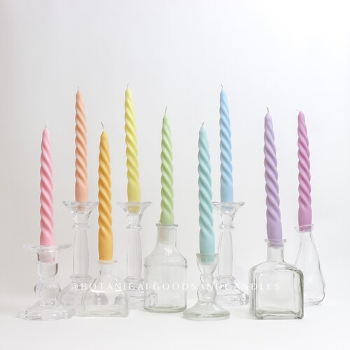 Large Cute Flower Candle Pastel Danish Home Decor Vegan Etsy