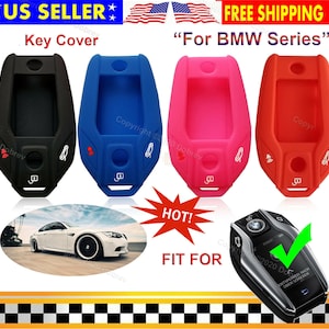 Dobrev Silicone Fob Cover Case Keyless Entry Skin Rubber Protector Rubber for BMW 2017 2018 2019 7 Series 730i 740i 750i 760 i8 Display Key