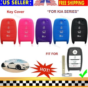 Dobrev Silicone Keyless Entry Case Fob Protector Cover Skin for Kia Niro Optima Sedona Sportage Sorento Soul Forte 2017 2018 2019 Smart Key