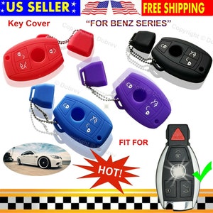 Dobrev Silicone Cover Case Fob Remote Protector Rubber Skin Holder Keyless Entry for Mercedes Benz C E S G M R SL Class Smart Key