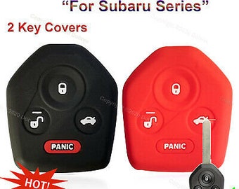 2pcs Silicone 4 Button Smart Key Case Cover Fob Holder for Subaru Forester Impreza Legacy Outback Tribeca WRX WRX STI Crosstrek Smart Key