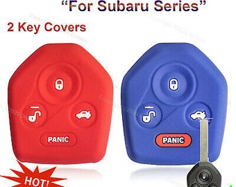 2pcs Silicone 4 Button Smart Key Case Cover Fob Holder for Subaru Forester Impreza Legacy Outback Tribeca WRX WRX STI Crosstrek Smart Key
