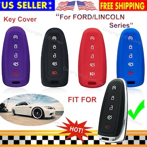 Dobrev 5B Silicone Cover Protector Entry Fob Case Keyless Skin for Ford Edge Escape Expedition Explorer Flex Focus Taurus C-Max Smart Key