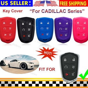 Dobrev 6 Button Silicone Cover Smart Case Fob Entry Skin Protector for Cadillac Escalade 2015 2016 2017 2018 2019 2020 Cadillac Escalade Key