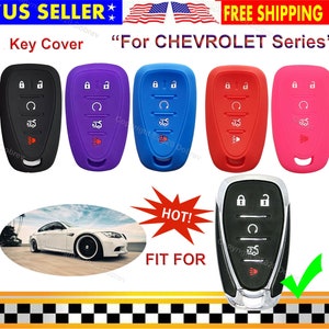 Dobrev 5 Button Silicone Case Protector Fob Cover Smart Keyless  Holder for Chevrolet Chevy Blazer Sonic Equinox Traverse Malibu Camaro Key