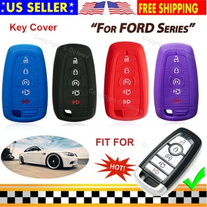 Dobrev Silicone Case Cover Skin Keyless Fob Protector for Ford Escape Expedition Fusion 2018 2019 2020 F-150 F-250 F-350 F-550 Smart Key