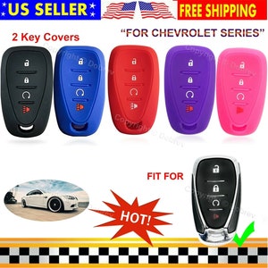 Dobrev 4 Button Silicone Case Fob Entry Cover Holder for Chevrolet Trailblazer Blazer Cruze Sonic Traverse Trax Equinox Smart Key with Start