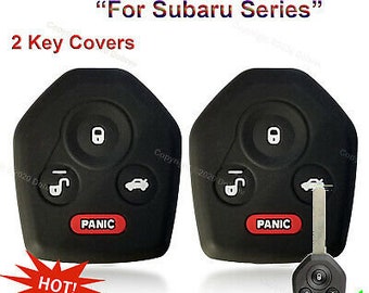 2pcs Silicone 4 Button Smart Key Case Cover Fob Holder for Subaru Forester Impreza Legacy Outback Tribeca WRX WRX STI Crosstrek Smart Key