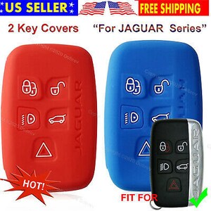 2x Dobrev Silicone Key Fob Cover Protector Case For Land Rover Range Rover (Black)