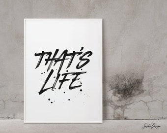 Poster | "Thats life" | Druck oder Download | POALTY-4500WSa