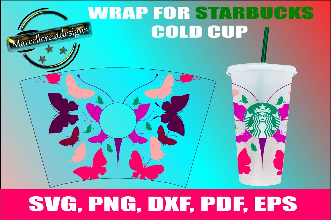 Download Starbucks svg Starbucks Butterfly Svg Full wrap for | Etsy