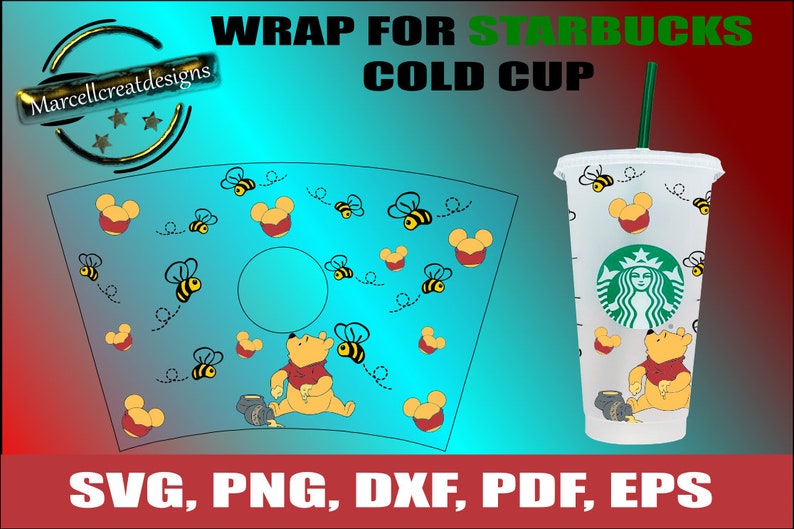 Download Art Collectibles Clip Art Starbucks Wrap Svg Starbucks Svg Winnie Pooh Wrap Svg Full Wrap For Starbucks Venti Cold Cup Svg Winnie Pooh Svg Png Dxf Pdf Eps
