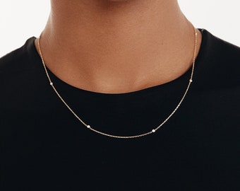 Diamond by the Yard Necklace in 14k Solid Gold