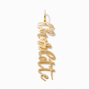 Personalisierte 14k Solid Gold Name Anhänger - Script Charm Halskette