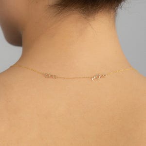 14K Gold Verlängerungskette mit Initial | 14K Echtgold Verlängerungskette | 14K Solid Gold Armband-Verlängerung Bild 3