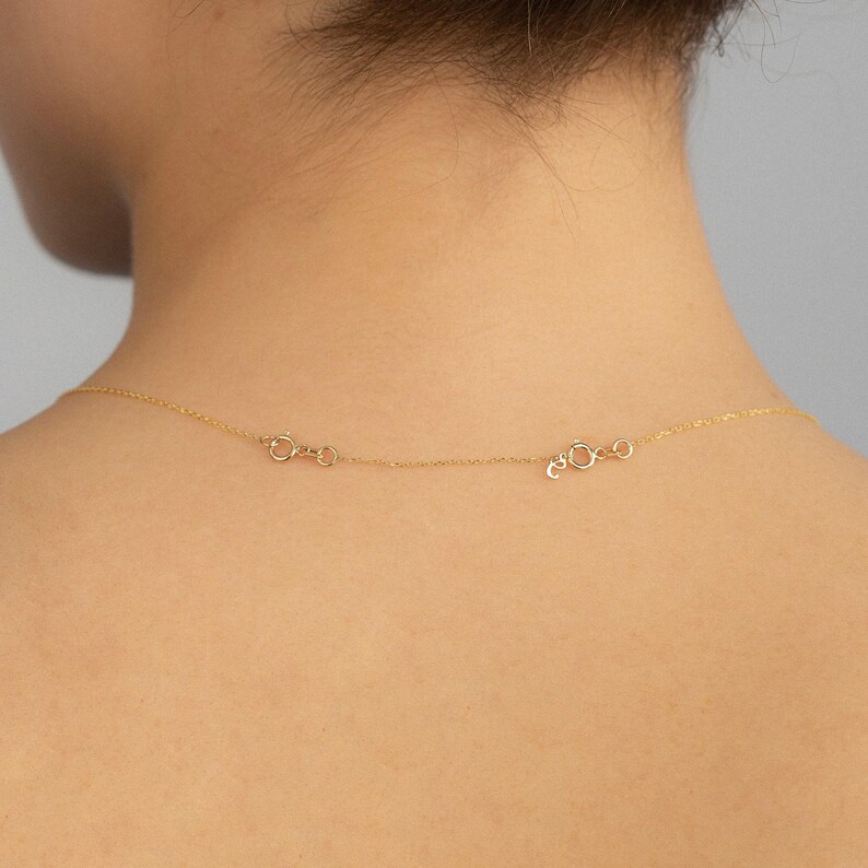 14K Gold Verlängerungskette mit Initial | 14K Echtgold Verlängerungskette | 14K Solid Gold Armband-Verlängerung Bild 3