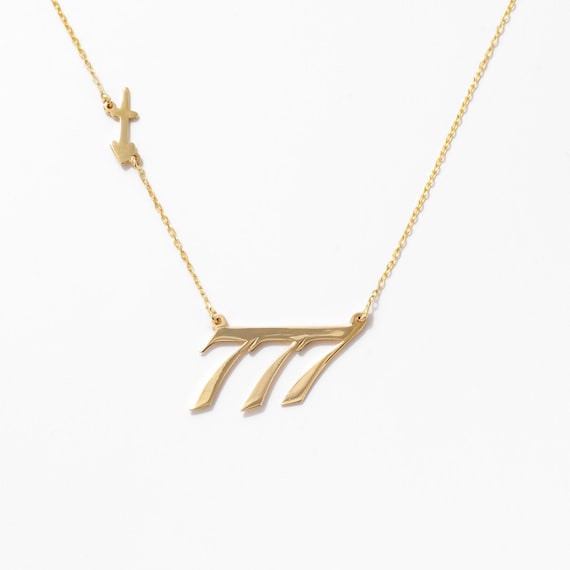 14 Solid Gold Custom Year Date Necklace | Gold Lucky Number| Zodiac Necklace | Personalized Gift
