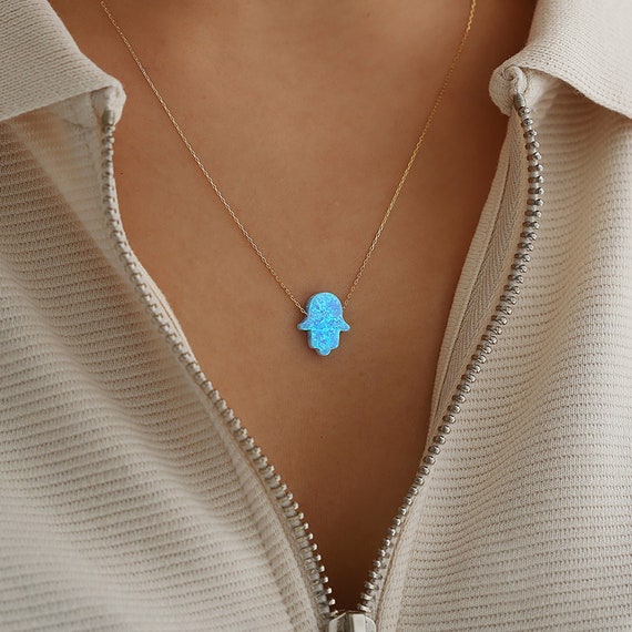Opal hand necklace best sale