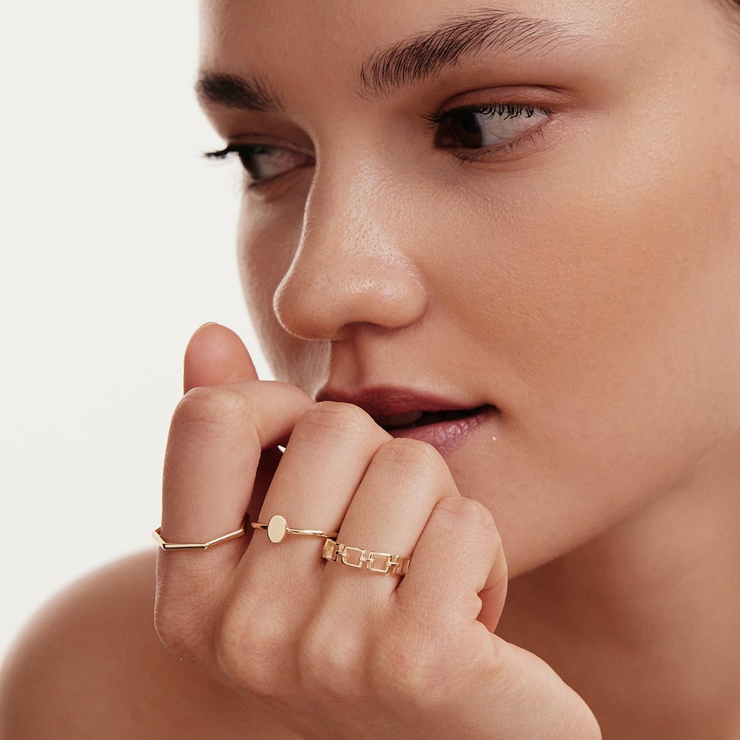 Anillo De Oro Macizo De 10 Quilates Con Diamante Natural De 0,15 Quilates De Corte Redondo Entrelazado Anillo De Boda Para Mujeres En Ajuste De Punta (claridad I1-I2, Color HI), Oro