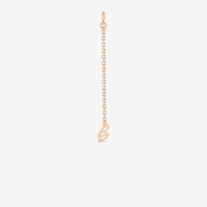 14K Gold Verlängerungskette mit Initial | 14K Echtgold Verlängerungskette | 14K Solid Gold Armband-Verlängerung Bild 7