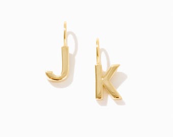 14k or 10k Solid Gold Letter Charms for Women / 14k & 10k Solid Gold Initial Pendants (All Letters available)