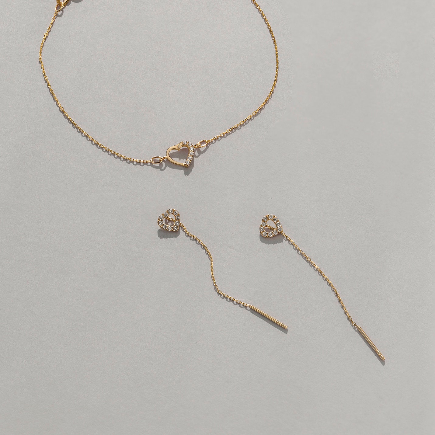【NONCODE】Cellion Heart Chain Bracelet Designer fashion, Seoul-fully created | W Concept