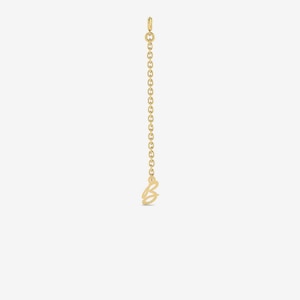 14K Gold Verlängerungskette mit Initial | 14K Echtgold Verlängerungskette | 14K Solid Gold Armband-Verlängerung Bild 4