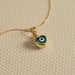 14k Gold Heart Evil Eye Necklace | 14k Gold Heart Necklace for Women | Evil Eye Charm | Evil Eye Jewelry | Evil Eye Choker Necklace 