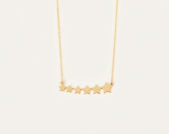 Celestial 14K Gold Necklace, Shooting Star Pendant (Dainty, Women’s)