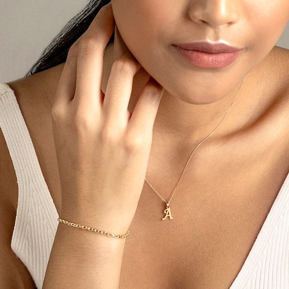 Women's letter pendant necklace discount