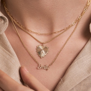Berloque com Medalhão de Coração e Diamante | Berloque com Inicial em Ouro Maciço 14k para Mulheres | Berloque com Letra | Berloques Personalizados com Letras em Ouro 14k