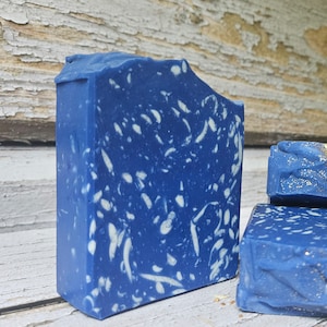 Jabón hecho a mano Noche Azul/Noche estrellada Jabón hecho a mano Jabón procesado en frío / Regalo para ella/él/spa/cuidado personal/