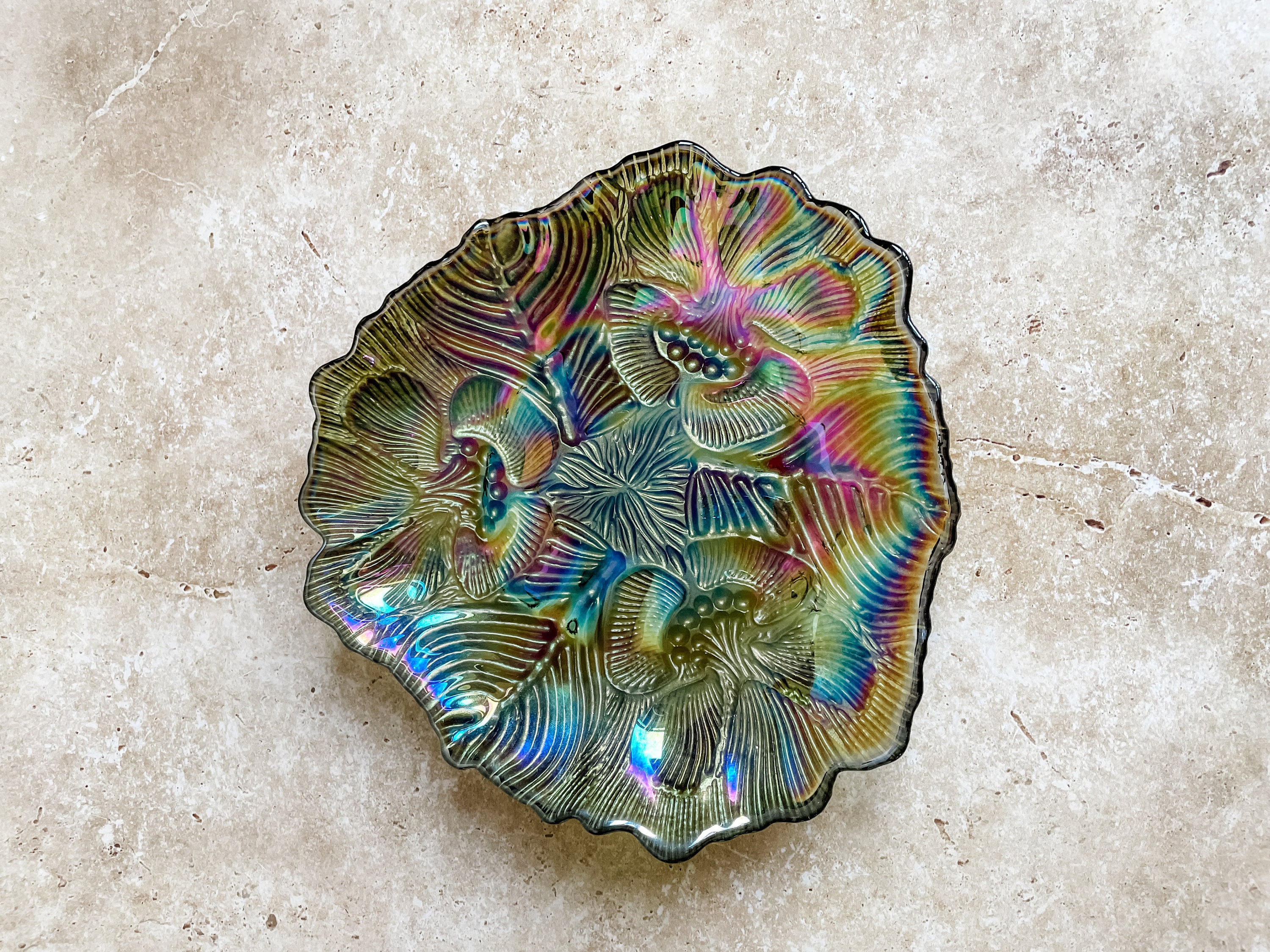 インディアナ グラス社 カーニバル ガラス皿 - Etsy 日本