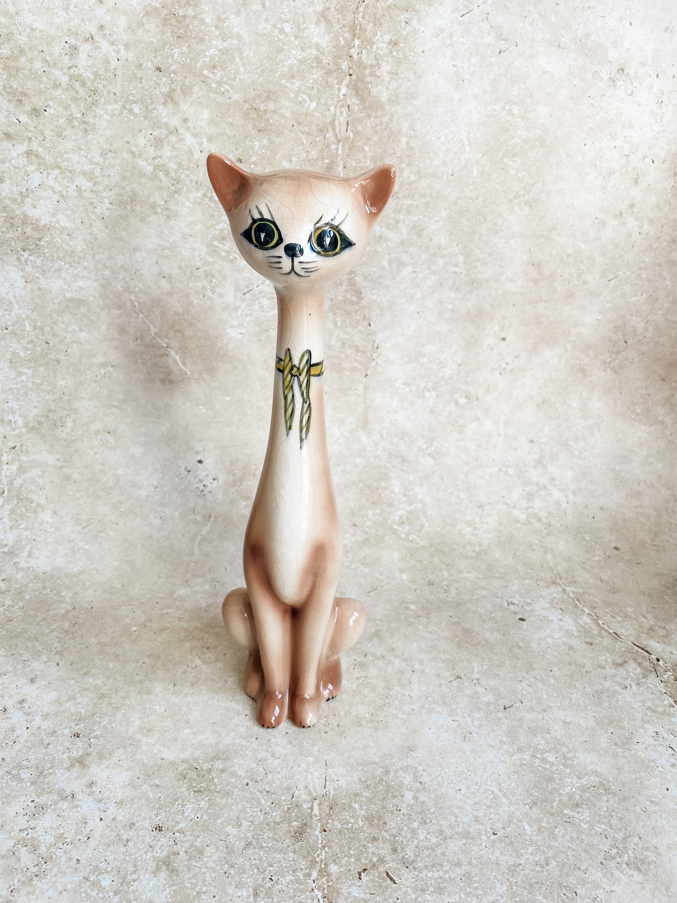 Vintage Long Necked Siamese Cat - Etsy