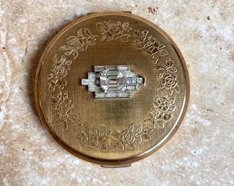 Vintage Stratton gold tone compact