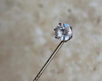 Vintage faux diamond stick pin