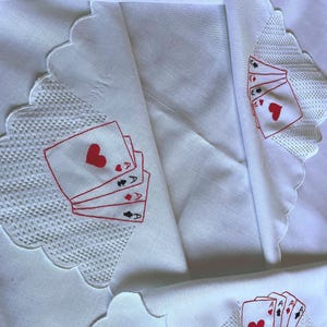 Tovaglia quadrata con motivo a carte da gioco